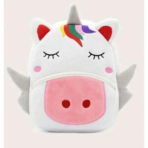 Cute Plush Unicorn toddler backpack White Toddler Travel Bag Kakoo New in bag